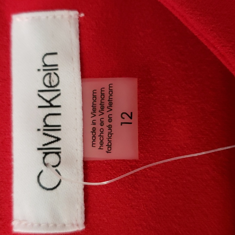 Calvin Klein Red Ruffle Dress - Picture 3 of 3